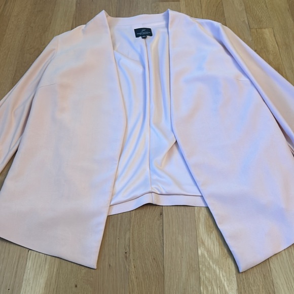 Adrianna Papell Blush Pink Bell Sleeve Open Front Blazer  Women’s Size Medium - Picture 10 of 15